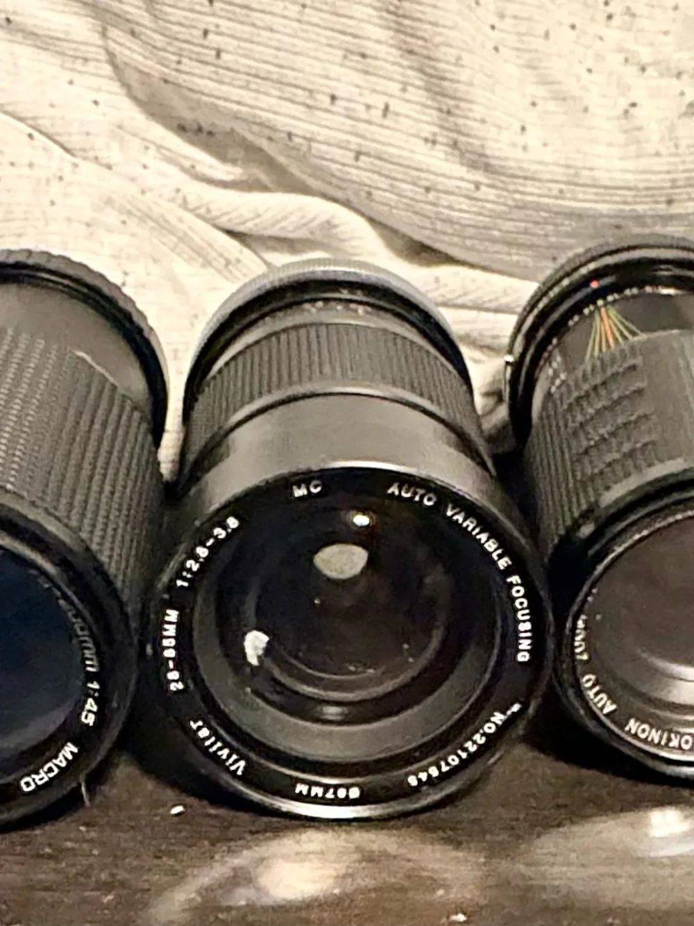 Vintage camera lenses